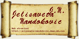 Jelisaveta Mandoković vizit kartica